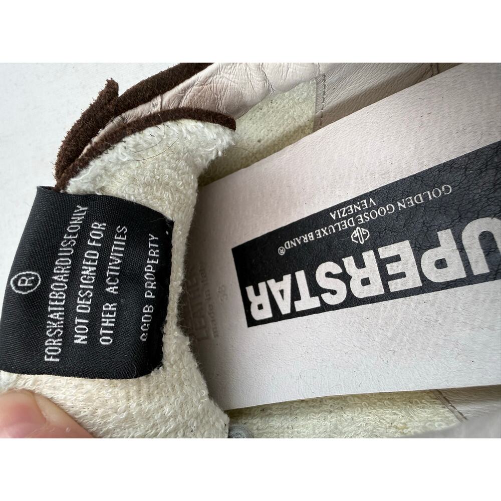 Golden Goose Deluxe Brand Superstar Brown Suede Silver Star Sneakers EU 38 US 8 - Picture 9 of 14